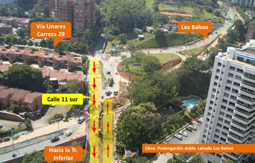 Alcaldía de Medellín pondrá al servicio la calle 11 sur con la Loma de Los Balsos